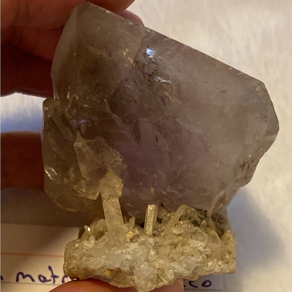 Natural purple fluorite on crystal matrix from Morocco-Updated photos added - Picture 12 of 16